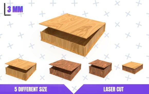 5 cajas cuadradas diferentes