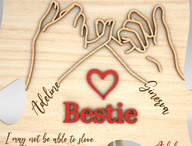 Letrero personalizado con manos de amistad - Imagen 2