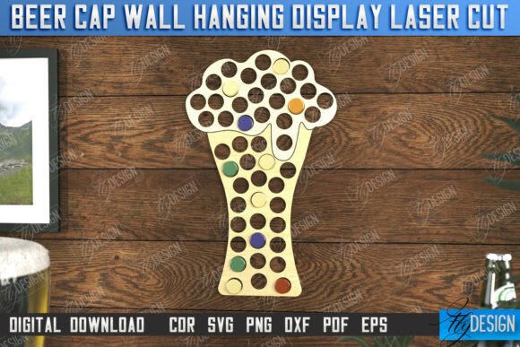 Exhibidor de tapas de cerveza para colgar en la pared - Imagen 10