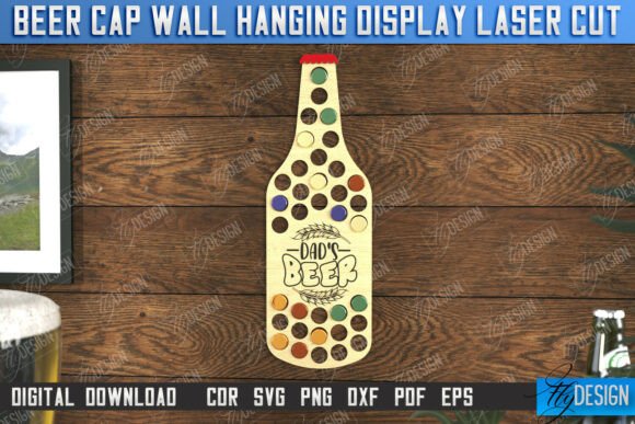 Exhibidor de tapas de cerveza para colgar en la pared - Imagen 2