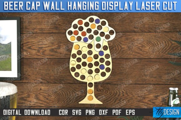 Exhibidor de tapas de cerveza para colgar en la pared - Imagen 3