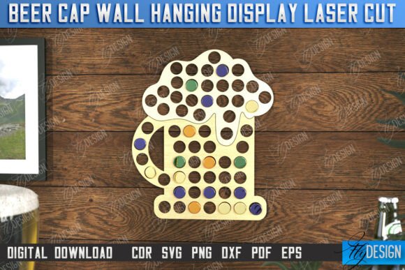 Exhibidor de tapas de cerveza para colgar en la pared - Imagen 4