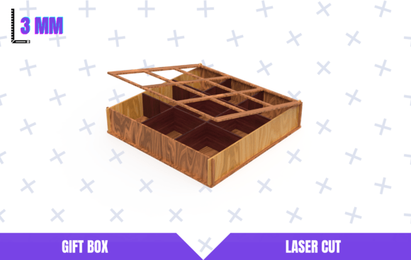 Caja de regalo navideña abatible