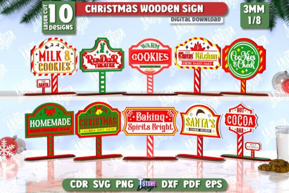 Paquete de letreros navideños