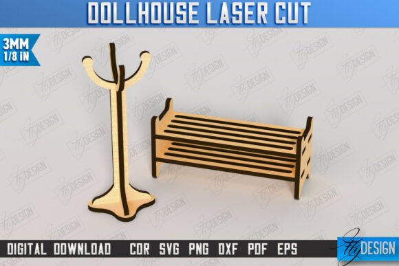 Paquete de muebles para casa de muñecas - Imagen 10