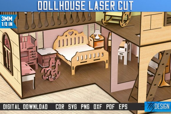 Paquete de muebles para casa de muñecas - Imagen 2