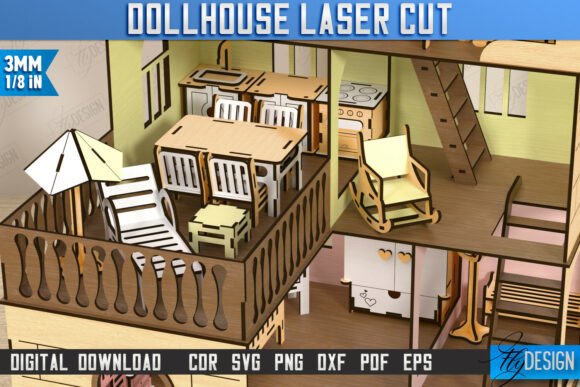 Paquete de muebles para casa de muñecas - Imagen 4