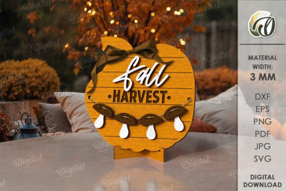 Paquete de letreros de calabaza de otoño - Imagen 3