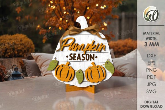 Paquete de letreros de calabaza de otoño - Imagen 8