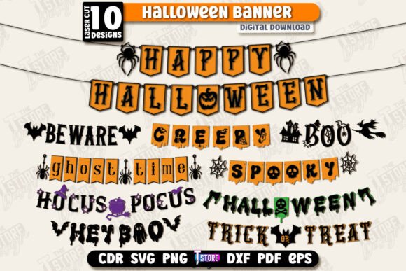 Paquete de pancartas de Halloween