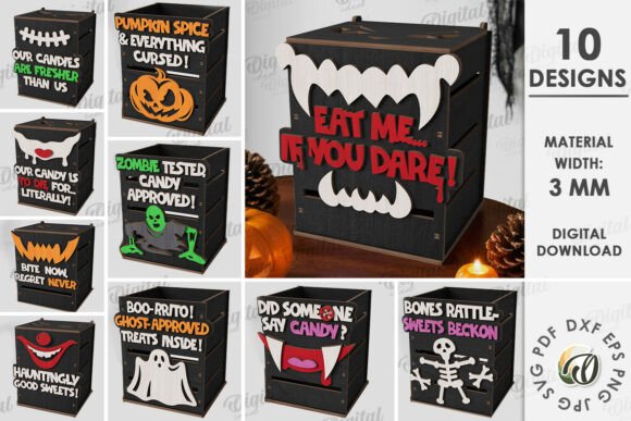 Paquete de cajas de dulces de Halloween