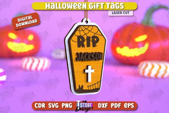 Paquete de etiquetas de regalo de Halloween - Imagen 11