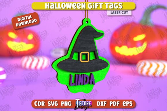 Paquete de etiquetas de regalo de Halloween - Imagen 4