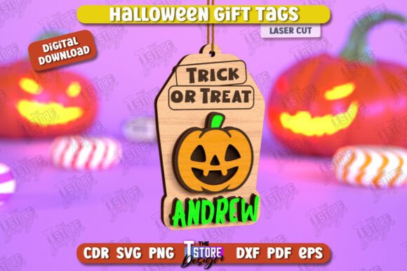Paquete de etiquetas de regalo de Halloween - Imagen 5