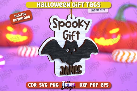 Paquete de etiquetas de regalo de Halloween - Imagen 6