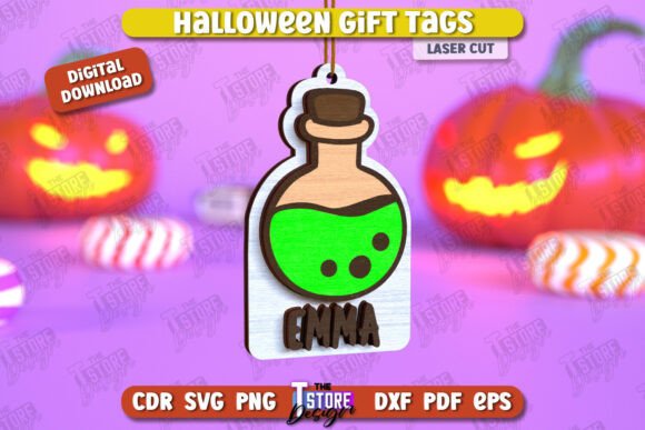 Paquete de etiquetas de regalo de Halloween - Imagen 7