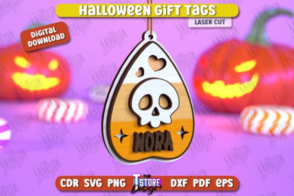 Paquete de etiquetas de regalo de Halloween - Imagen 8