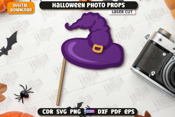 Paquete de accesorios para fotomatón de Halloween - Imagen 3