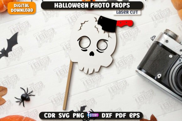 Paquete de accesorios para fotomatón de Halloween - Imagen 4