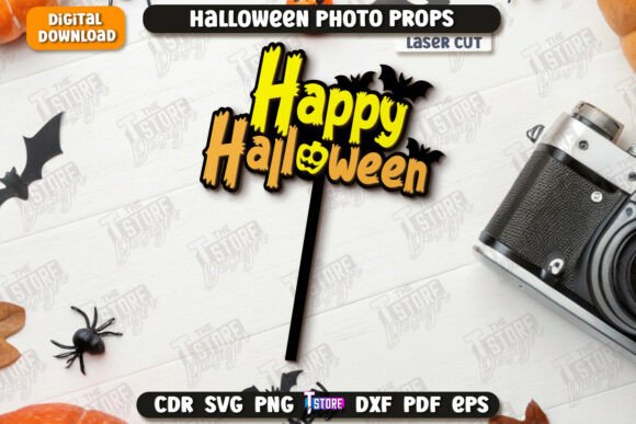 Paquete de accesorios para fotomatón de Halloween - Imagen 6