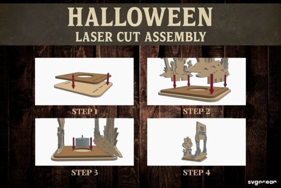 Paquete de candelabros de sombras de Halloween - Imagen 12