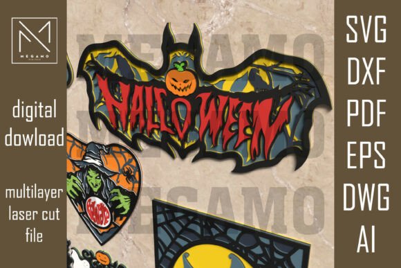 Paquete de 6 letreros de Halloween - Imagen 9