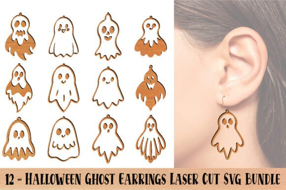 Paquete de pendientes de fantasma de Halloween