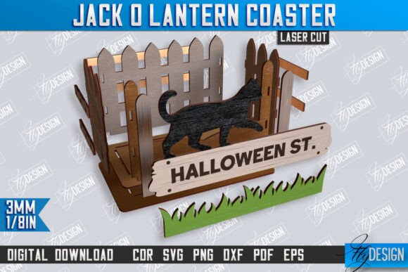 Paquete de posavasos de Jack O'Lantern - Imagen 2