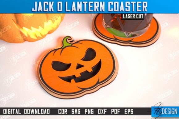 Paquete de posavasos de Jack O'Lantern - Imagen 5