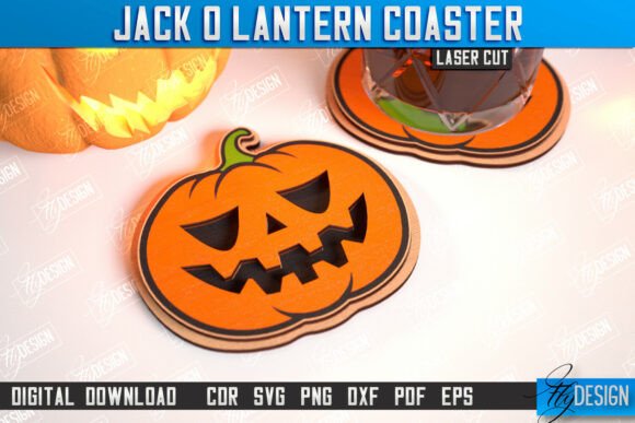 Paquete de posavasos de Jack O'Lantern - Imagen 7