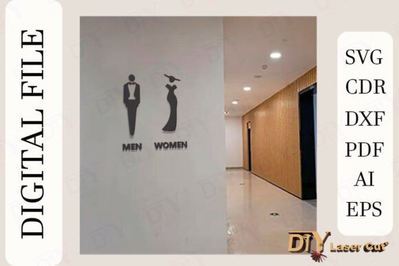 Letreros para baños de damas y caballeros - Imagen 2