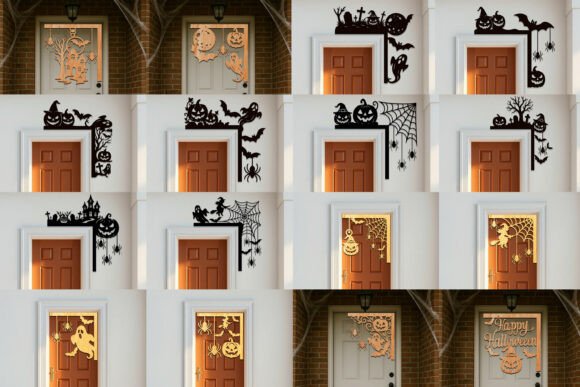 Paquete de esquinas para puerta de Halloween