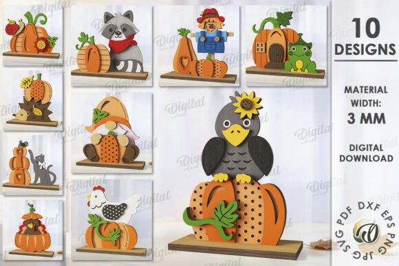 Paquete de adornos de calabaza