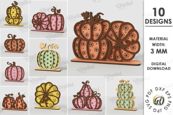 Paquete de decoraciones de calabaza
