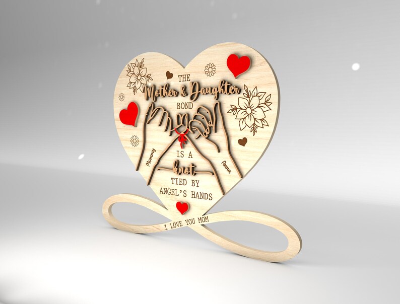 Decoración personalizada de manos de madre e hija - Imagen 3