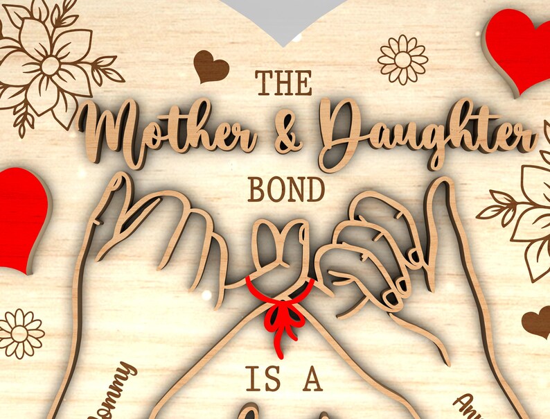 Decoración personalizada de manos de madre e hija - Imagen 4