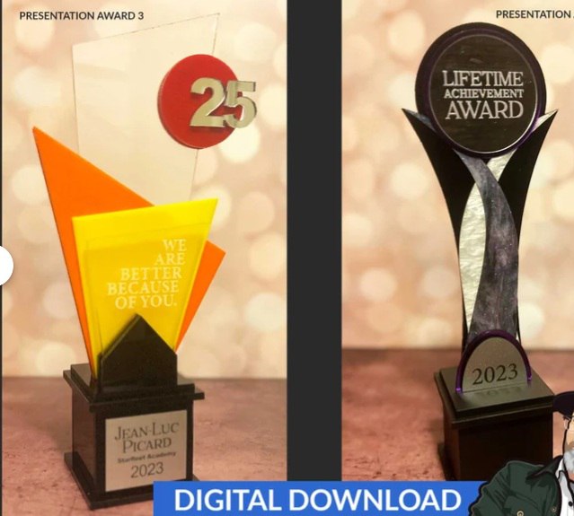 Juego de 6 premios trofeos de presentación - Imagen 2