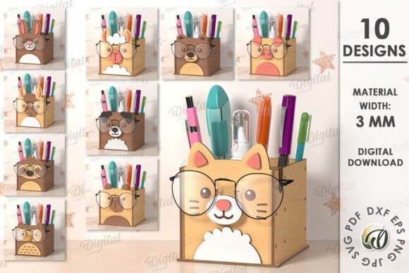 Lapicero con soporte para gafas