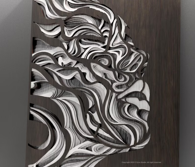 Ascensión, arte facial en capas