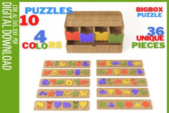 Caja con rompecabezas para bebé