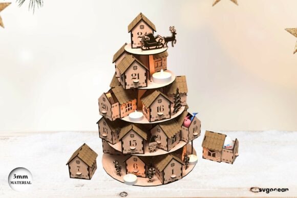 Calendario de Adviento de Navidad Village - Imagen 6