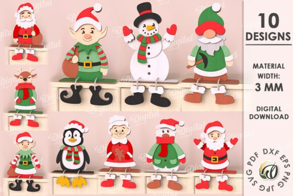 Paquete de personajes navideños
