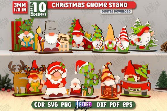 Paquete de gnomos navideños