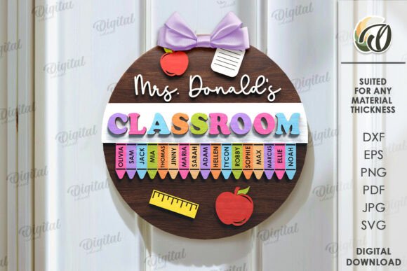 Paquete de letreros para puertas de aula - Imagen 9
