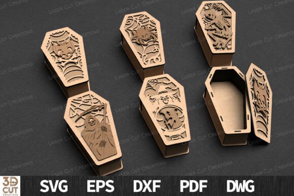 Paquete de caja de ataúd de Halloween - Imagen 2