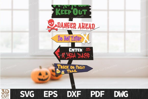 Paquete de letreros callejeros de Halloween - Imagen 2