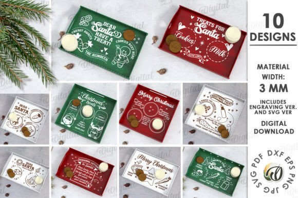 Paquete de bandejas navideñas