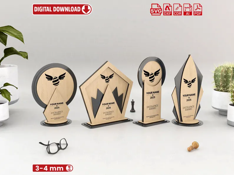 Trofeo de premio en 4 formas - Imagen 10
