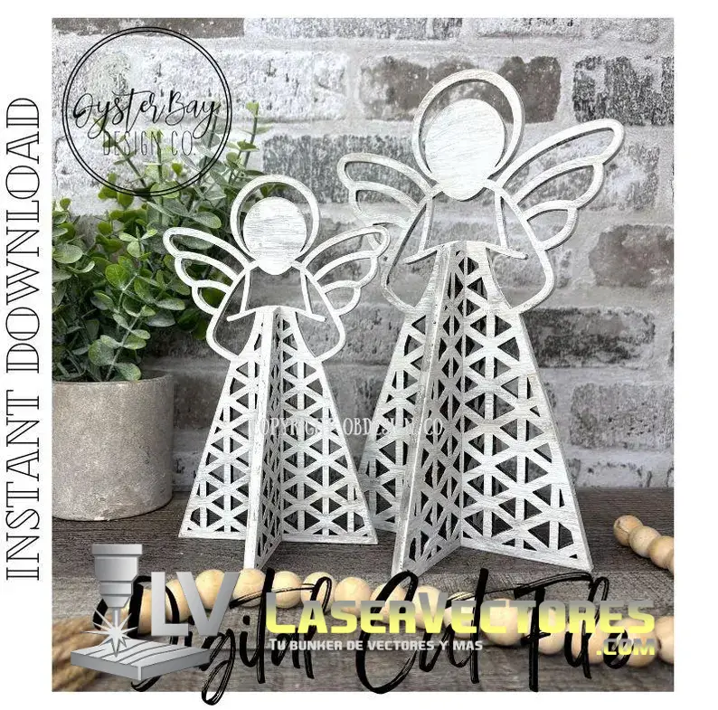 Decoración navideña rústica Angel en estantería - Imagen 4