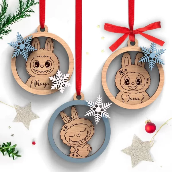 Adorno navideño personalizado Labubu